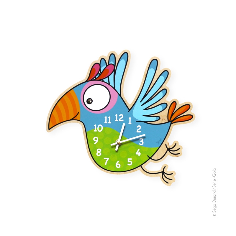 horloge perroquet
